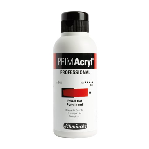 Schmincke Acrylfarbe Primacryl PE-Flasche 250 ml, Pyrrol Rot Fluid (345)