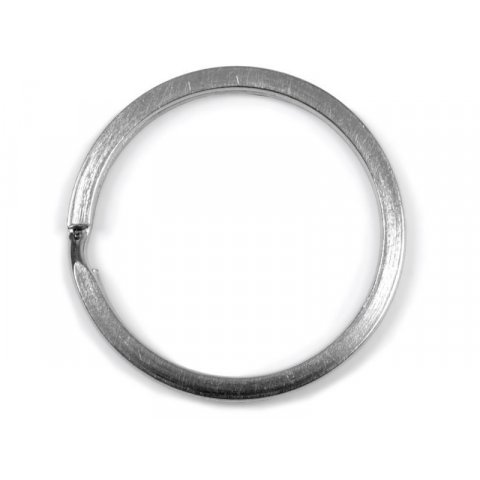 Key ring, nickel-plated, silver, flat flat ø 20,0 x 1,5 mm