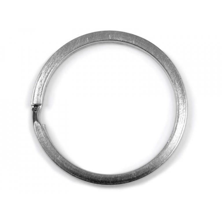 Key ring, nickel-plated, silver, flat