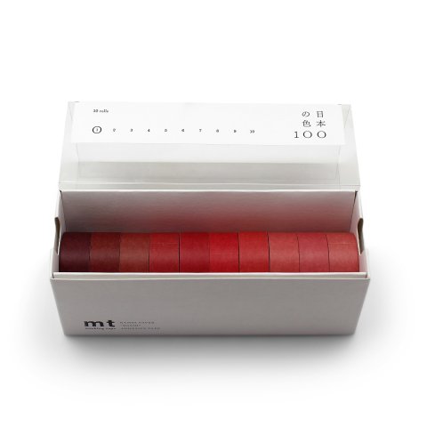 Mt Festival Washi tape 100 Japan colors Set of 10, w = 15 mm, l = 7 m, Set 1