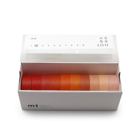 Mt Festival Washi tape 100 colores Japón Juego de 10, anchura = 15 mm, longitud = 7 m, juego 2