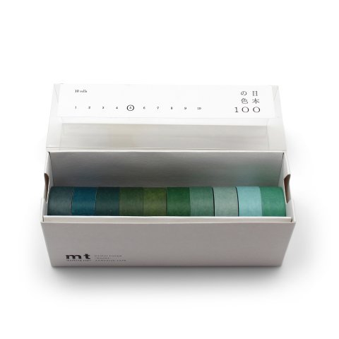 Mt Festival Washi tape 100 colores Japón Juego de 10, w = 15 mm, l = 7 m, Juego 5
