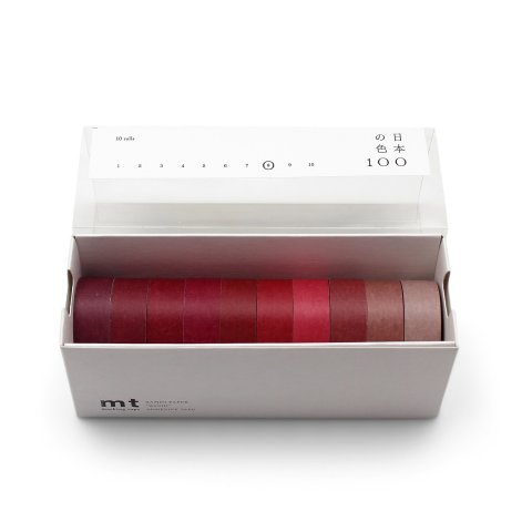 Mt Festival Washi tape 100 colores Japón Juego de 10, w = 15 mm, l = 7 m, Juego 8