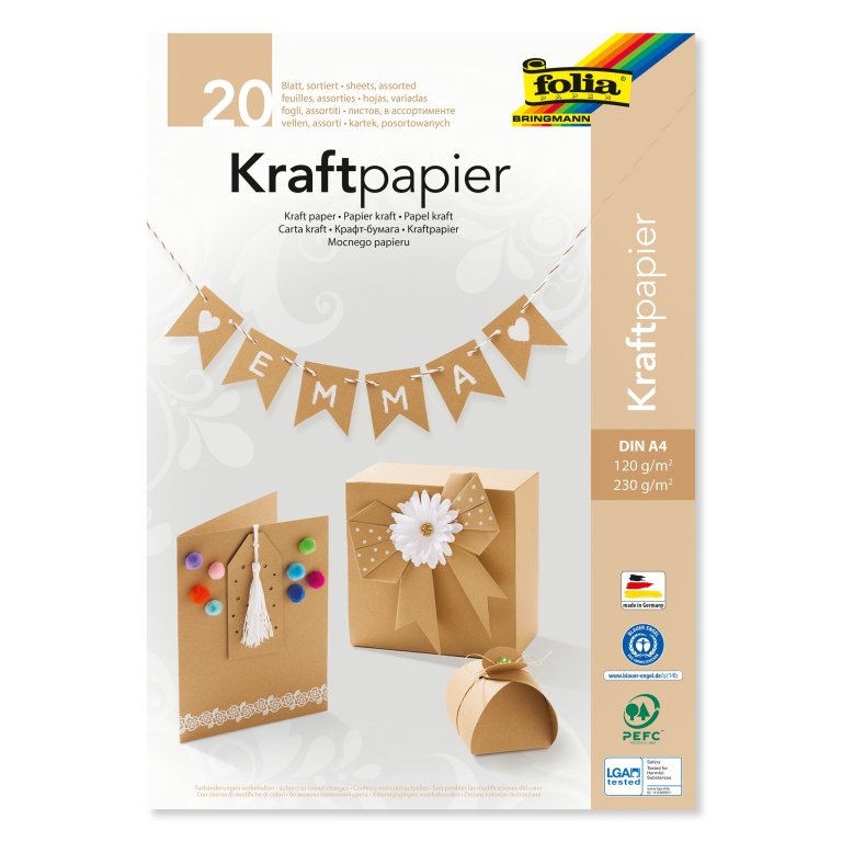 Kraftpapier/-karton, Block