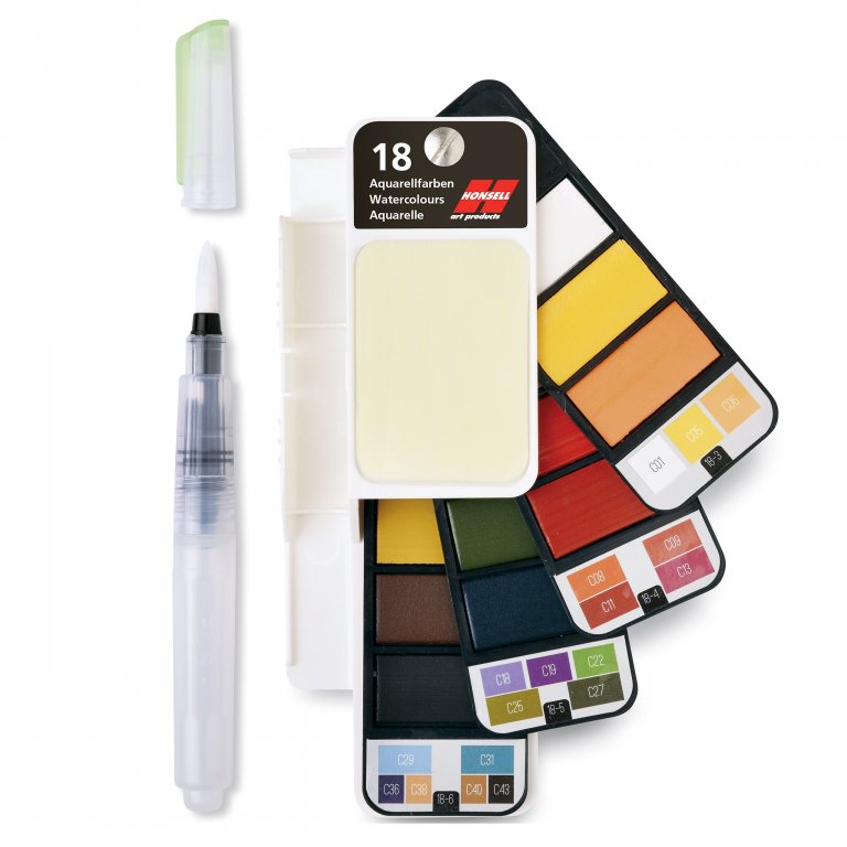 Aquarellfarbe Fächer Set