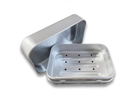 Jabonera Savion con colador de drenaje, aluminio