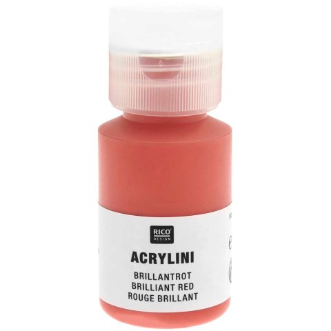 Acrylfarbe Acrylini, matt Kunststoffdose, 22 ml, brillantrot