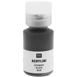 Acrylfarbe Acrylini, matt, Kunststoffdose, 22 ml, schwarz