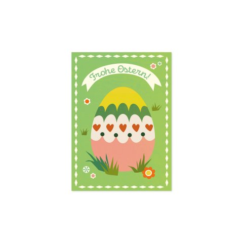 Tarjeta postal de Monimari papel reciclado Pascua DIN A6, 350 g/m², huevo de Pascua