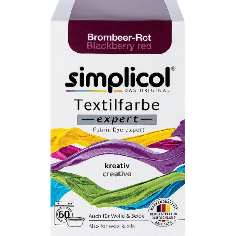 Simplicol Textilfarbe, Expert 150 g, Brombeer-Rot