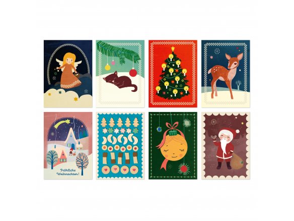 Monimari Postkarte Recyclingpapier Xmas