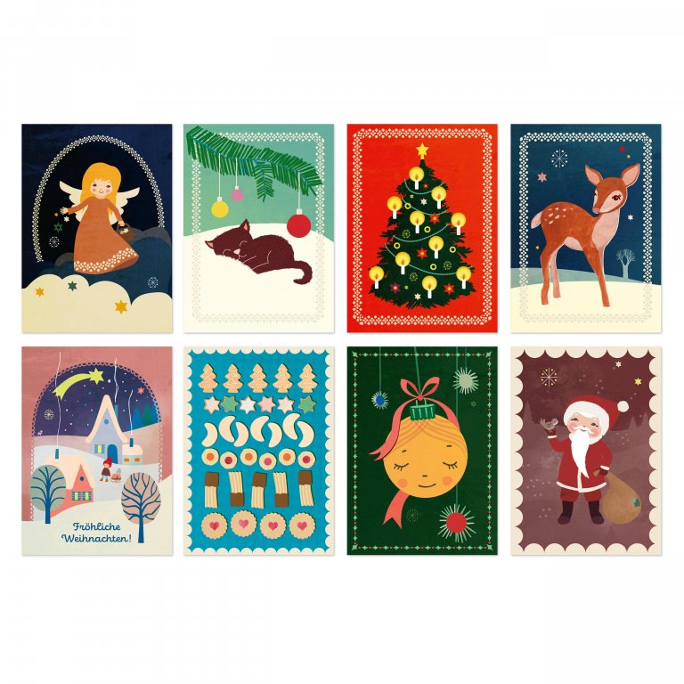 Tarjeta postal de Monimari papel reciclado Navidad