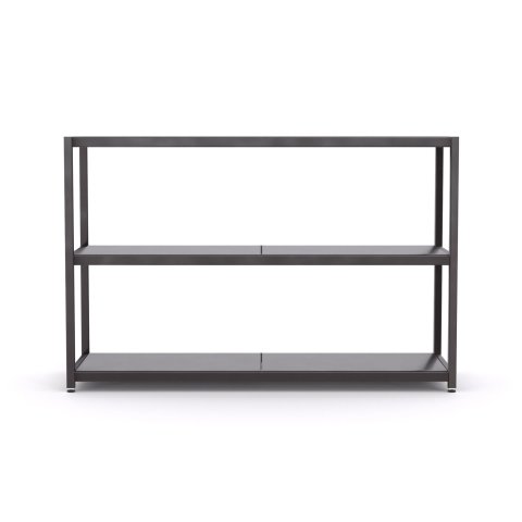 Modulor shelf M2.3 785x1200x400mm, raw steel + clear lacquer, GL