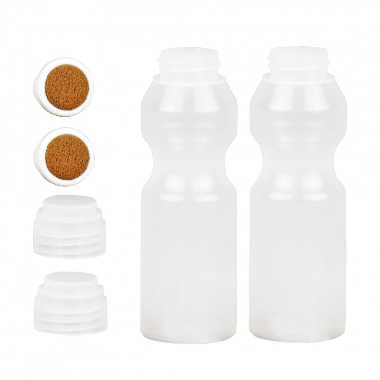 Botellas vacías con accesorio de esponja, juego