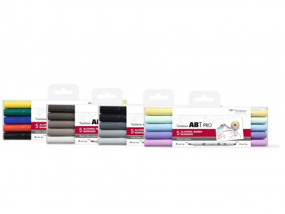 Tombow Alkoholmarker ABT PRO, 5er-Set