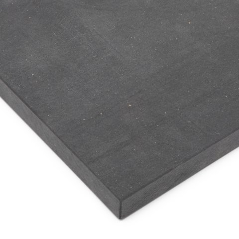 MDF through-dyed Furniture board raw with approx. 2 mm bevel 19.0 x 360 x 360 mm, black