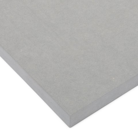 MDF through-dyed Furniture board raw with approx. 2 mm bevel 19.0 x 360 x 360 mm, light gray