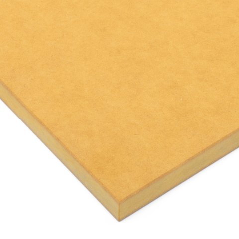 MDF durchgefärbt Möbelplatte roh mit ca. 2 mm Fase 19,0 x 360 x 360 mm, gelb