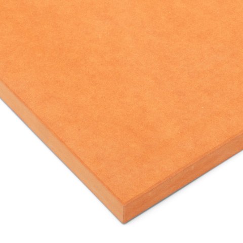 MDF teñido en masa Tablero para muebles inacabado con canto biselado de aprox. 2 mm 19,0 x 360 x 360 mm, naranja