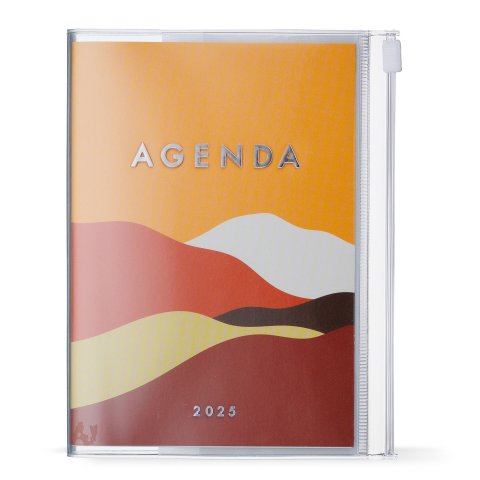 Mark's weekly calendar 16 months Mountain 2024/2025, DIN A5, orange mountains