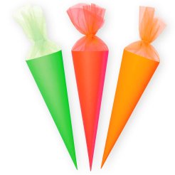 School cone blank neon cardboard