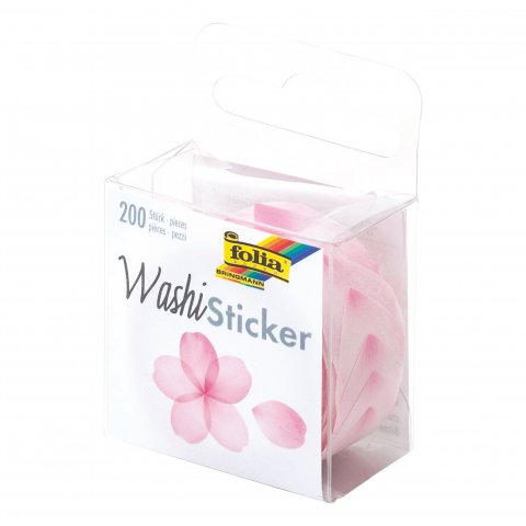 Flores de cinta adhesiva Washi 200 piezas por rollo, de color rosa