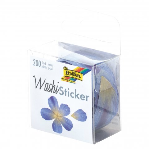 Flores de cinta adhesiva Washi 200 piezas por rollo, púrpura/amarillo