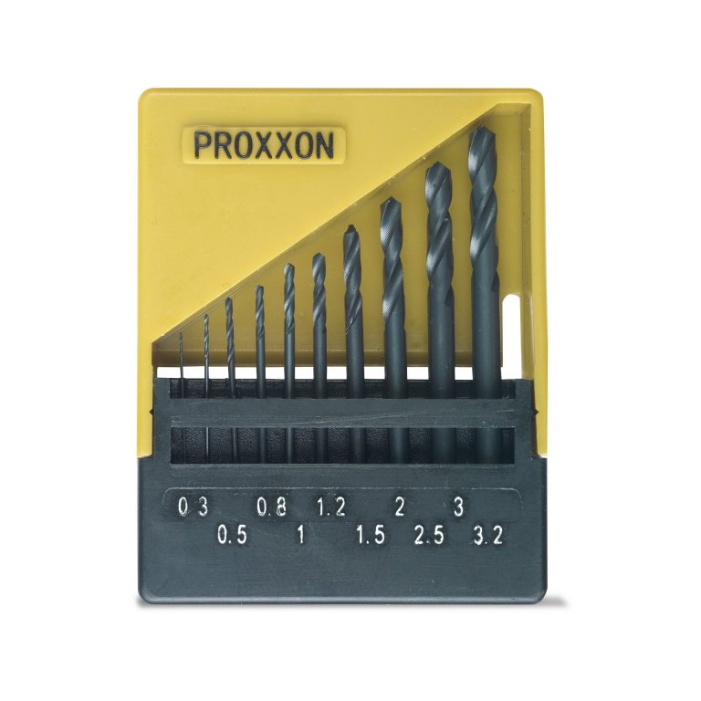 Set di punte elicoidali Proxxon HSS, set da 10