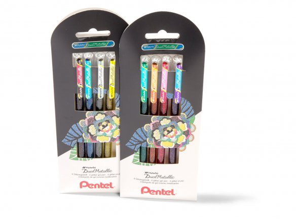 Pentel Dual Metallic-Gelroller, 4er-Set