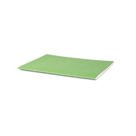 Seawhite Sketchbook blanco plastificado de color 140 g/m 297 x 210 mm, DIN A4 vertical, 20 hojas/40 p., kiwi
