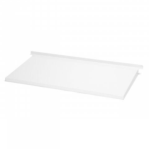 Ablage für Tischgestell E2 300 x 650 mm, für Seitenteil 700, weiß