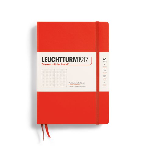 Leuchtturm Notizbuch Hardcover Recombine A5, Medium, dotted, 251 Seiten, lobster
