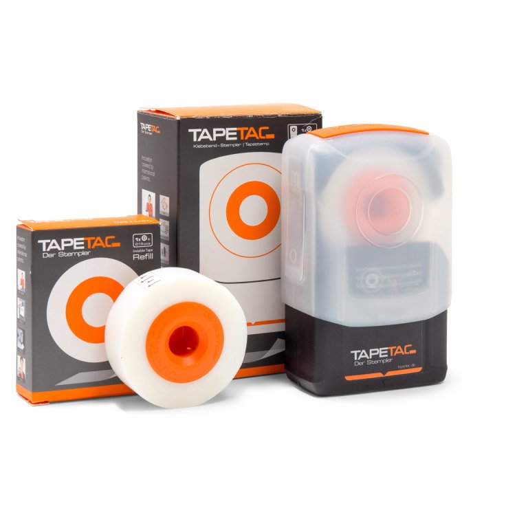 Tapetac adhesive tape stamper for one-hand. Use