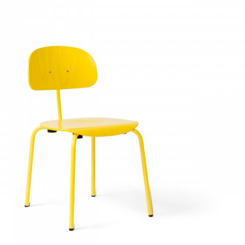 Children chair 118, stackable 680/380 x 380 x 380, zinc yellow stained, lacquered