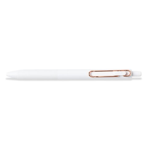 Uni-ball Gelroller One Rose Gold Clip 0,5 mm, Schaftfarbe off-white