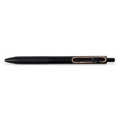 Uni-ball roller de gel con clip de oro rosa, 0,5 mm, color del eje negro