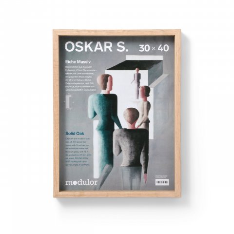 Object frame wood Oskar S 30 x 40 cm, natural oak untreated