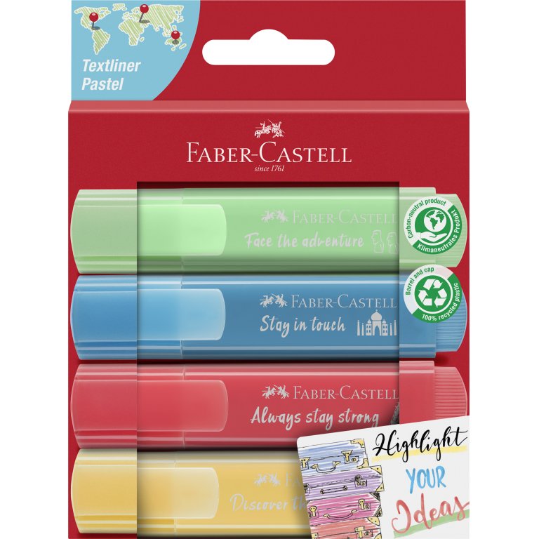 Faber-Castell Textmarker 46 Pastell Promo Set