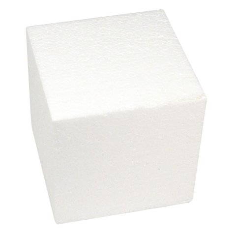 Cubo de poliestireno 150 x 150 x 150 mm, blanco