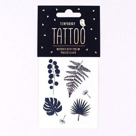 Perlenfischer Temporary Tattoo Blätterkollektion 2