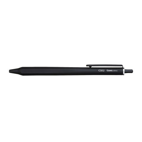 Penna gel Ohto GS02 asta nera, 0,5 mm, colore dei caratteri nero