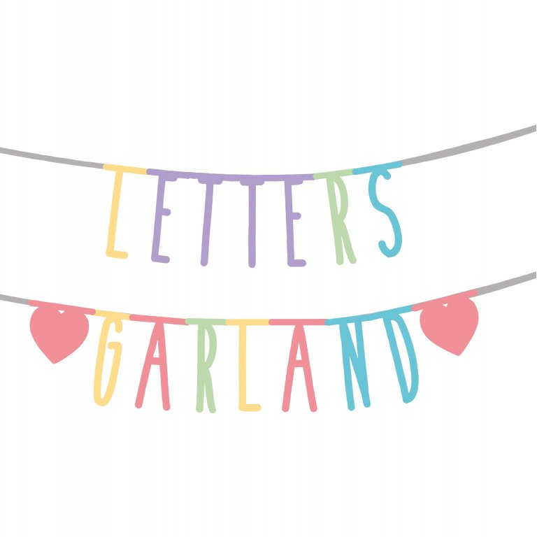 Individualisierbare Girlande aus Papier