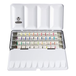 Schmincke Academy aquarelle paint, 40 pieces in metal box, 1/2 bowls (75424)