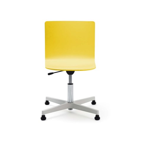 Glyph office chair, swivel base with glides 750 - 880 x 450 x 510 mm, zinc yellow RAL 1018