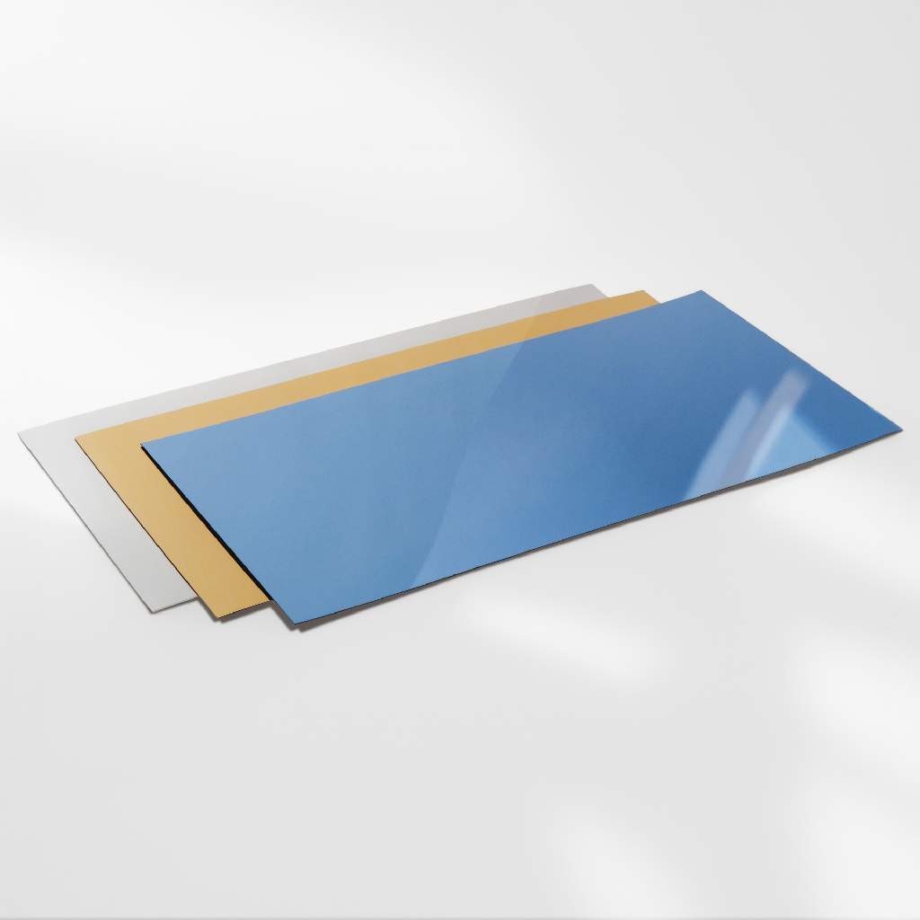 Polystyrol Spiegel, farbig, glatt irisierend blau 1 x 250 x 500 mm kaufen