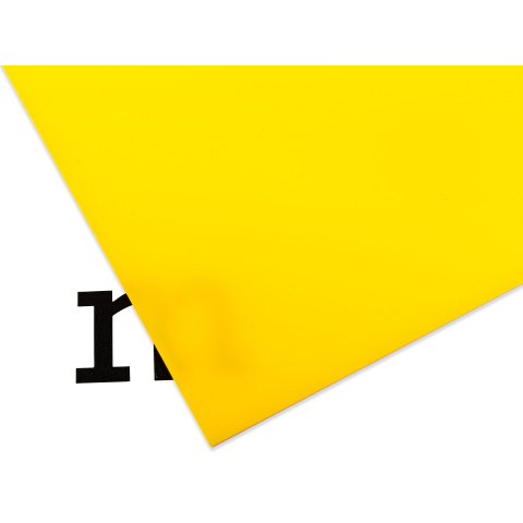PLEXIGLAS® GS farbig, 3 mm (Zuschnitt möglich) 3,0 x 250 x 500 mm, gelb, opak (1H01)