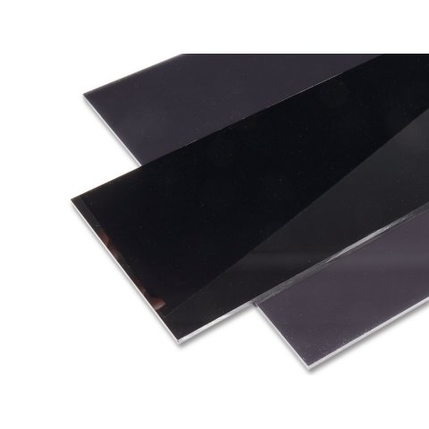 PLEXIGLAS® GS coloured, black & white (custom cutting available) 3.0 x 120 x 250 mm, translucent (7H25)
