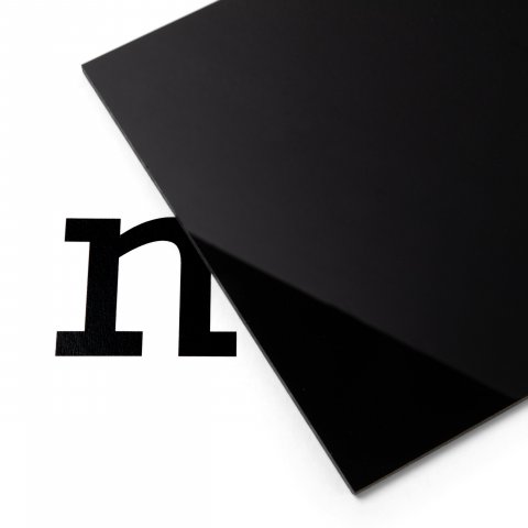PLEXIGLAS® Satinice SC satinato 1 lato, colorato (taglio disponibile) 3,0 x 1500x2000, nero, opaco (9H01SC), (0343239)
