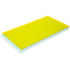 in-outdoorshop taglio acrilico lastra di vetro in diversi colori (300mm x 500mm x 3mm, blu fluorescente/blau