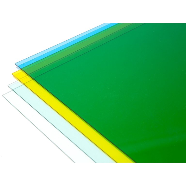 Präzisions-Acrylglas transparent hellgrün 245 x 495 x 1,0 mm laserfähig 